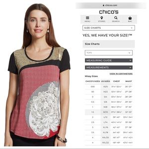 Chico’s Sequin Beaded Tee Sz 3